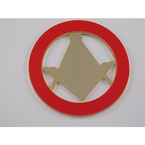 【並行輸入品】Free and Accepted Masons Prince Hall Black Masonic Emblem 3\" Metの画像