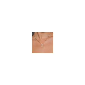 【並行輸入品】[Gem Stone King] 0.3カラット ラボグロウンダイヤモンド クロス ネックレス レディース シルバー925 ＆10_8