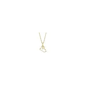 【並行輸入品】RIQWOUQT Women's Necklaces，Heart Iraq Map and Cross Pendant Neck