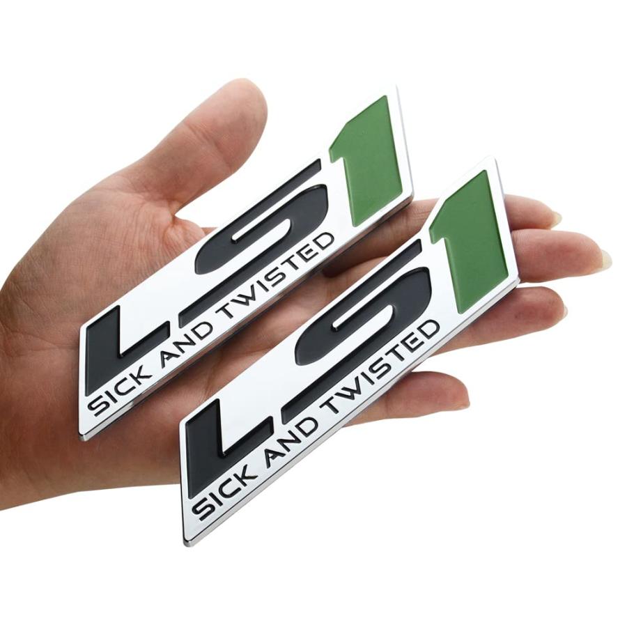 【並行輸入品】2X Chrome LS1 Emblem Badge Fits Fender Trunk Dash   Sick and Twiの画像