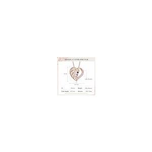 【並行輸入品】Jeweidea Personalized Heart Necklace with 2 4 Simulated Birthsto_8
