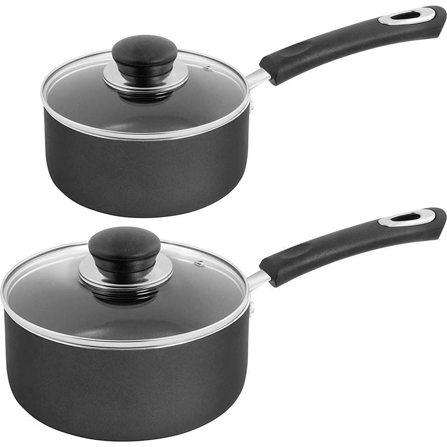 【並行輸入品】Utopia Kitchen ノンスティックソースパンセット   1クォートと2クォートソースパンセット 蓋付き   多目的ポット_6