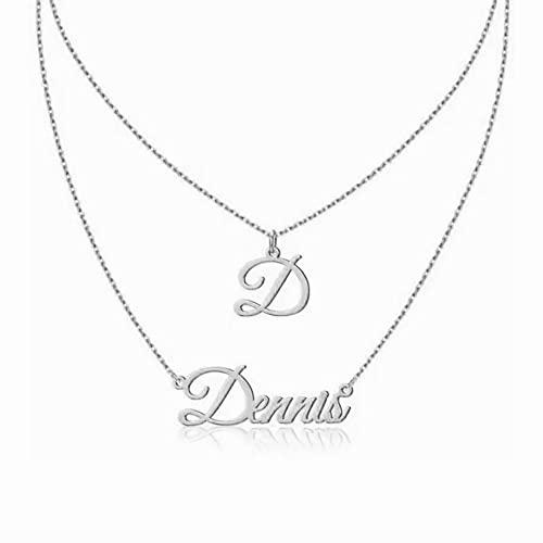 【並行輸入品】Solid Gold 10K/14K/18K Layered Name Necklace for Women Personaliの画像