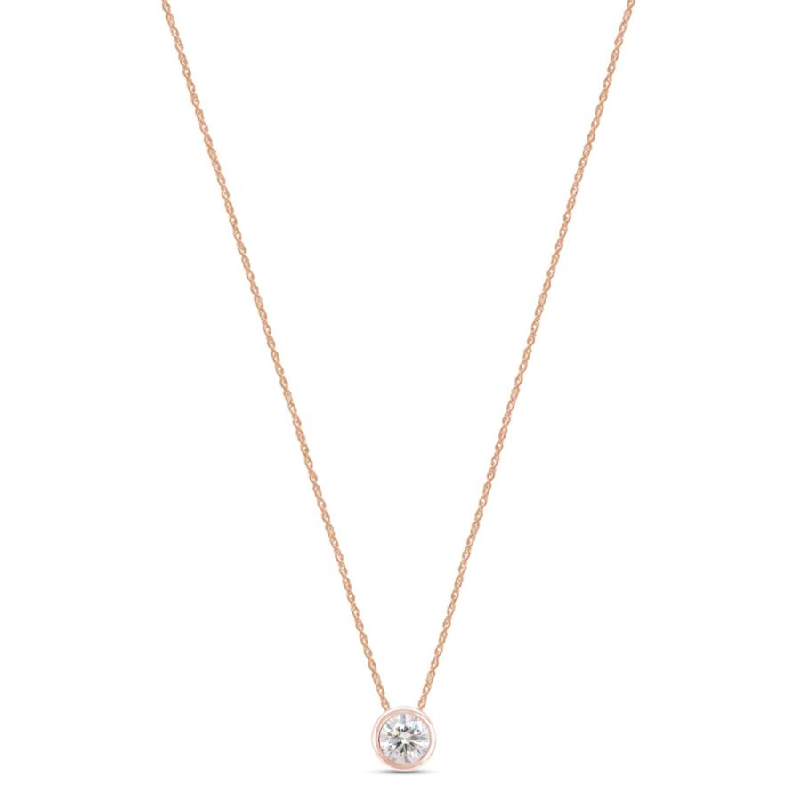 【並行輸入品】SAVEARTH DIAMONDS 1カラット 6.5mm ラウンドカット 人工モアッサナイトダイヤモンドベゼルセット ソリティアの画像