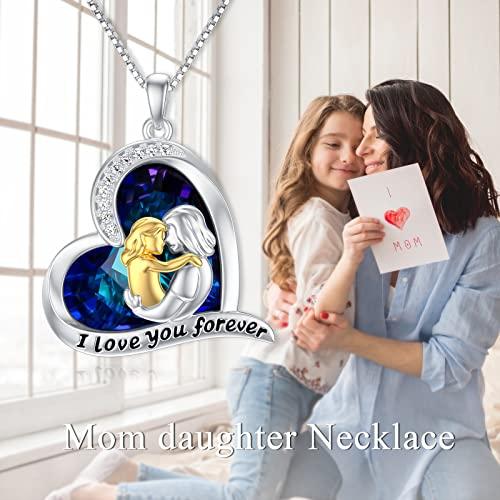 【並行輸入品】TOUPOP Daughter ネックレス Mom 925 スターリングシルバー 母 娘 ネックレス ママ用 I Love You_4