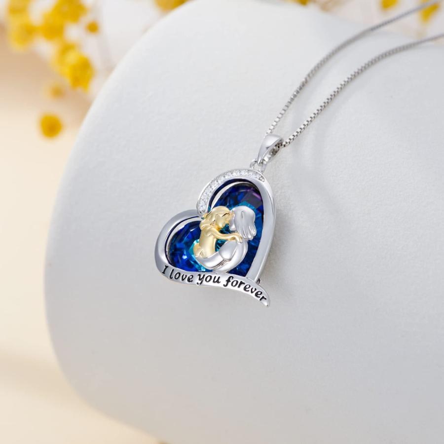 【並行輸入品】TOUPOP Daughter ネックレス Mom 925 スターリングシルバー 母 娘 ネックレス ママ用 I Love You_9