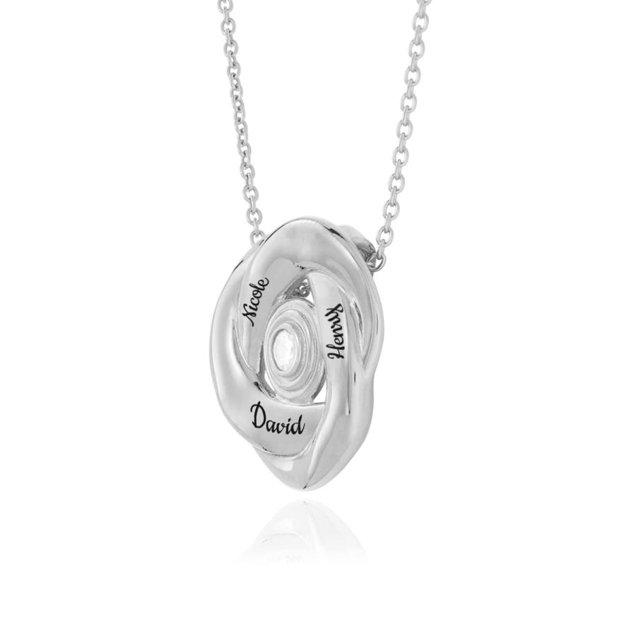 【並行輸入品】MYKA Personalized Love Knot Russian Ring Necklace With or With_3