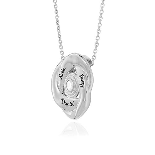 【並行輸入品】MYKA Personalized Love Knot Russian Ring Necklace With or With_4