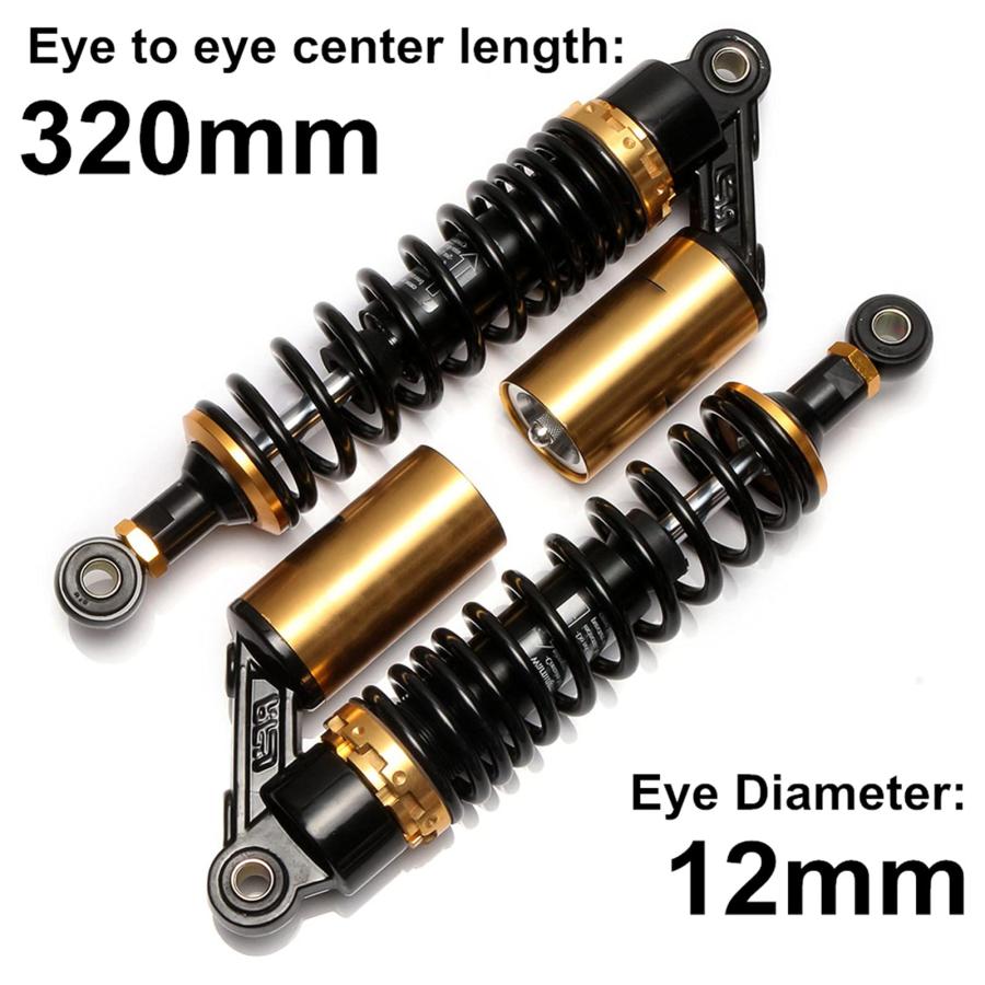 【並行輸入品】HXHBD Motorcycle Shock Absorber320Mm Motorcycle Air Shock Absorbの画像