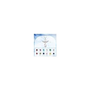 【並行輸入品】lagofit Personalizd 1 5 Names Angel Wings Cross Necklace for Wom