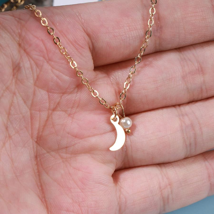 並行輸入品】Aneneiceera ボーホー ムーン ショートネックレス 