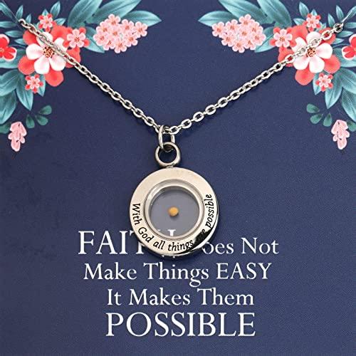 【並行輸入品】FOTAP Mathew 19:26 ネックレス マスタードシードネックレス 神との信仰の贈り物 All Things Are P_1