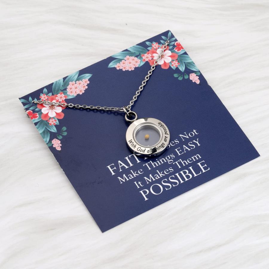 【並行輸入品】FOTAP Mathew 19:26 ネックレス マスタードシードネックレス 神との信仰の贈り物 All Things Are P_3