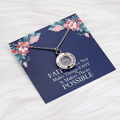 【並行輸入品】FOTAP Mathew 19:26 ネックレス マスタードシードネックレス 神との信仰の贈り物 All Things Are P_4