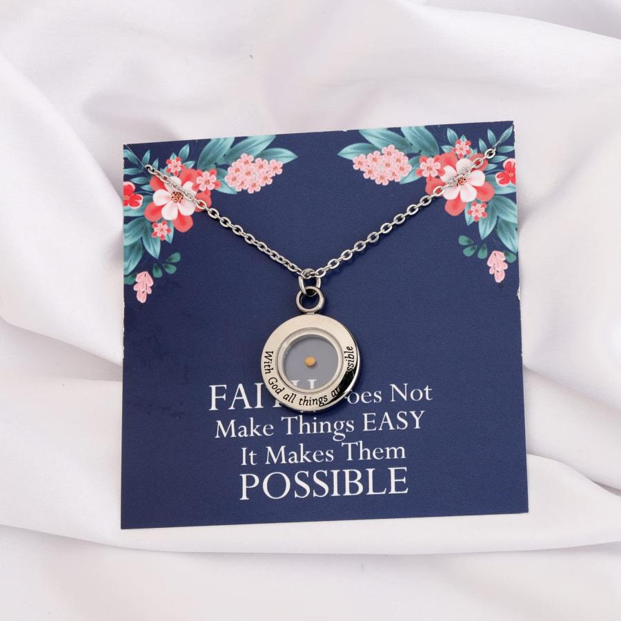 【並行輸入品】FOTAP Mathew 19:26 ネックレス マスタードシードネックレス 神との信仰の贈り物 All Things Are P_6