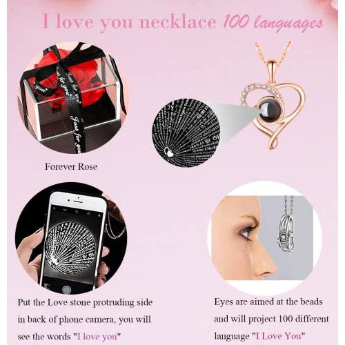 【並行輸入品】floenam バレンタインギフト 奥様 ガールフレンドに I Love You 100ヶ国語 ネックレス ギフト 誕生日 バレン_7