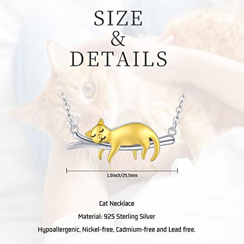 【並行輸入品】JUSTKIDSTOY キャットネックレス レディース ガールズ 925スターリングシルバー かわいい動物猫ペンダントネックレス_4