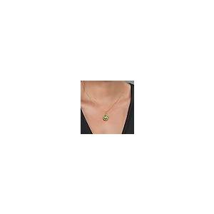 【並行輸入品】[Gem Stone King] 3カラット 天然石 ペリドット ネックレス シルバー925 18金 イエローゴールド 加工 8月の画像