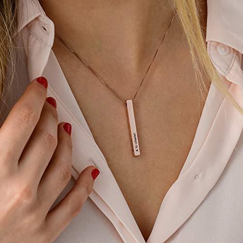 MyNameNecklace   Personalized Long 3D Bar Necklace With Up To 4  並行輸入品｜best-style｜08
