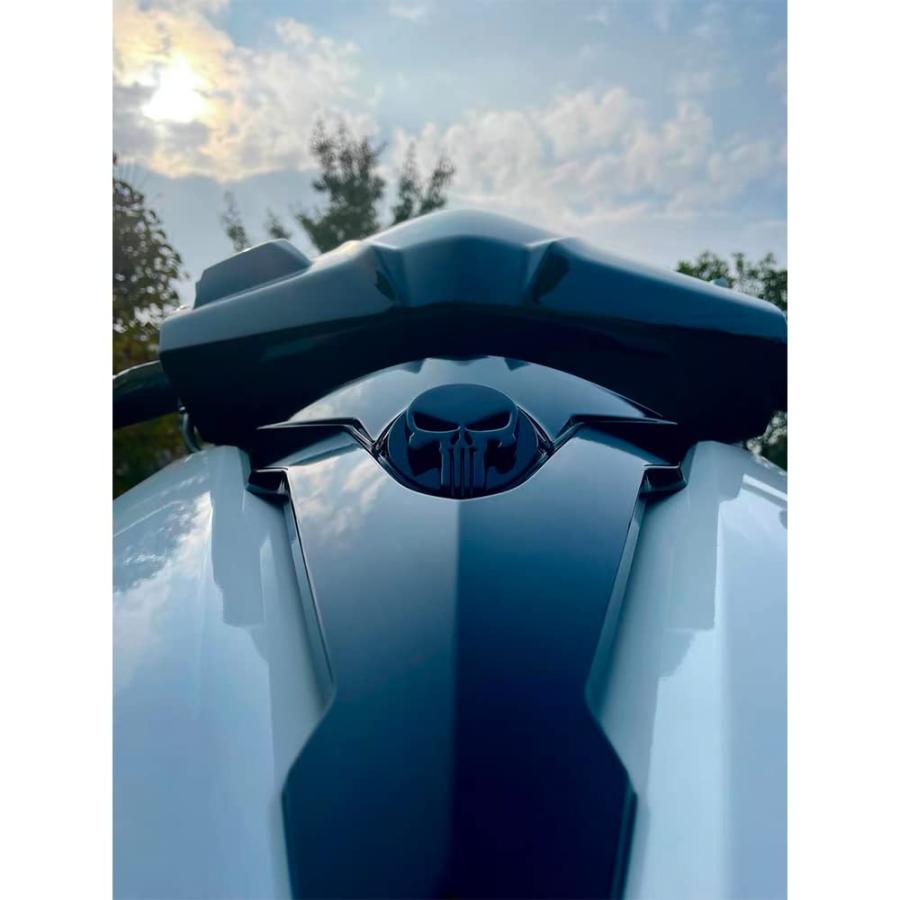 【並行輸入品】スカルメタルカー3Dステッカー パニッシャーエンブレム 車 オートバイ 傷付き装飾カーロゴ サイドテールロゴ(ブラック) Lairの画像