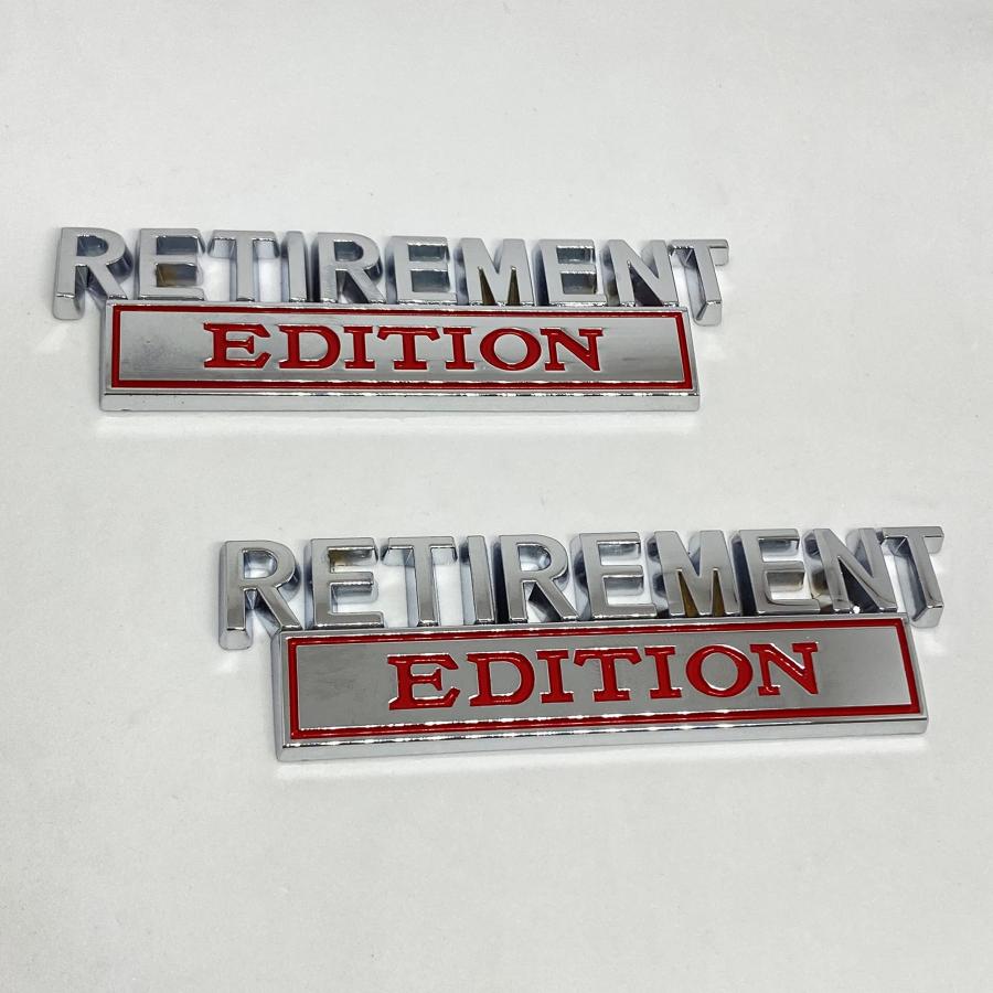 【並行輸入品】2 PCS Retirement Edition Emblems 3D Metal Badge Car Sticker Lettの画像