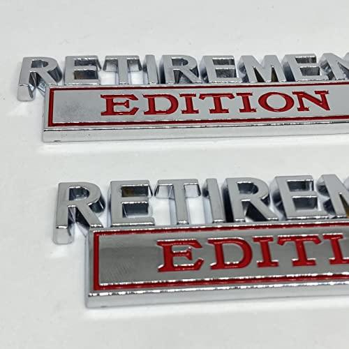 【並行輸入品】2 PCS Retirement Edition Emblems 3D Metal Badge Car Sticker Lettの画像