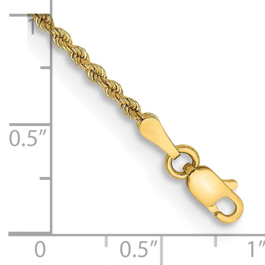 【並行輸入品】Avariah Solid 14K Yellow Gold 2mm Regular Rope with Lobster Lockの画像