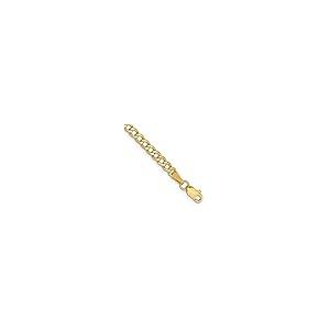 【並行輸入品】Avariah 10k イエローゴールド 3.6mm セミソリッド カーブリンクチェーン アンクレット ブレスレット   7インチの画像