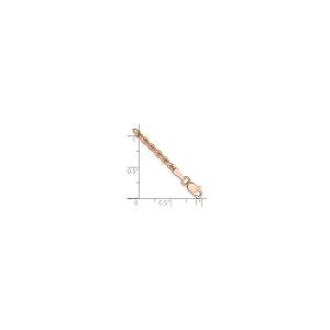 【並行輸入品】Avariah Solid 14K Rose Gold 8 inch 2.25mm Diamond cut Rope withの画像