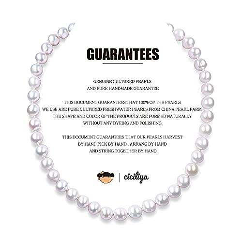 【並行輸入品】[CICILIYA] 9 10 Size True Pearl Strand Necklace Set Include Brace_4
