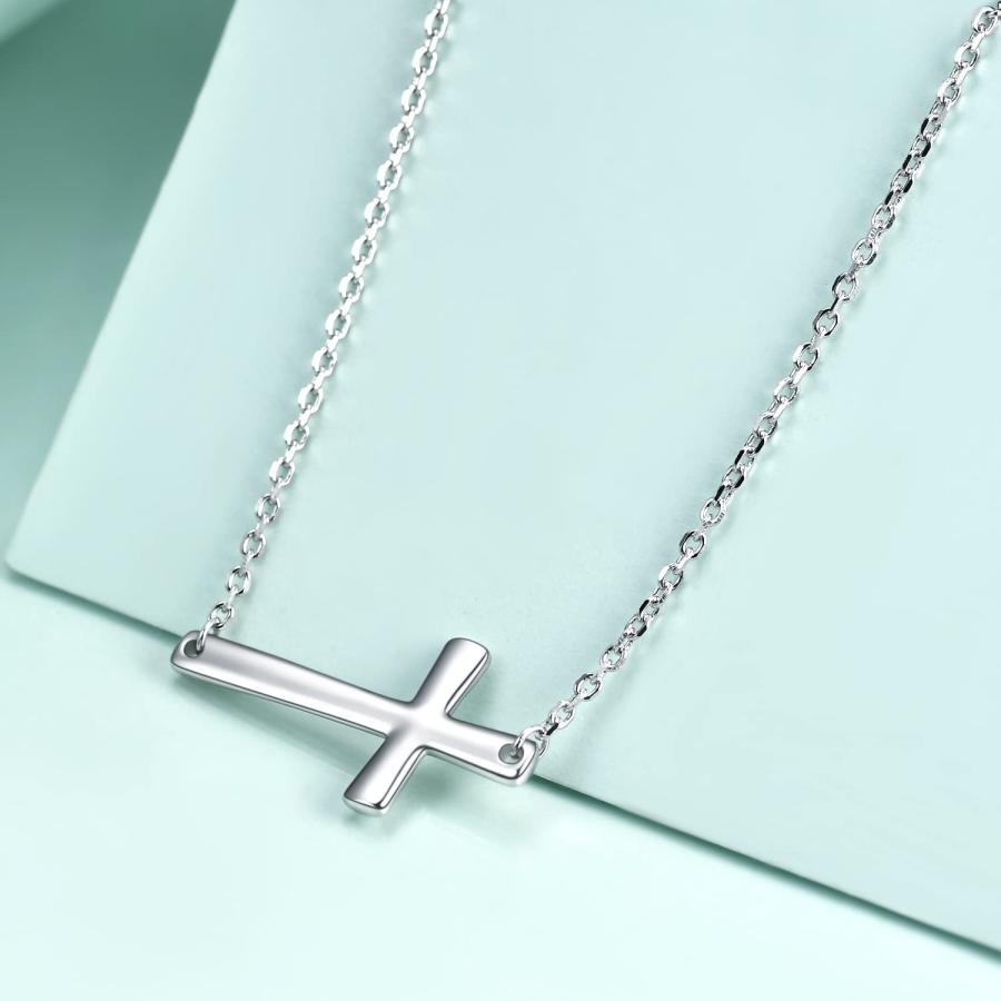 並行輸入品】サイドウェイ クロス ネックレス 925 スターリング 