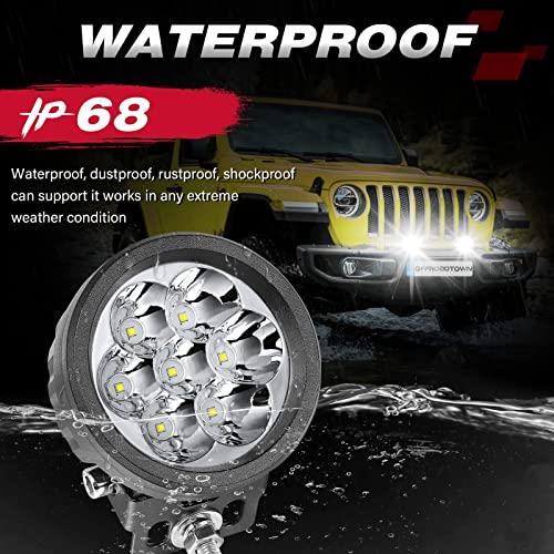 【並行輸入品】OFFROADTOWN 3.5Inch 80W Round LED Lights 2PCS Offroad Driving Liの画像
