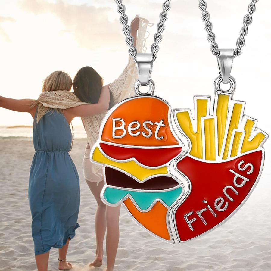 【並行輸入品】ERFV Be st Friend Necklaces For 2 Girls/Couple BFF Necklaces Fri_3
