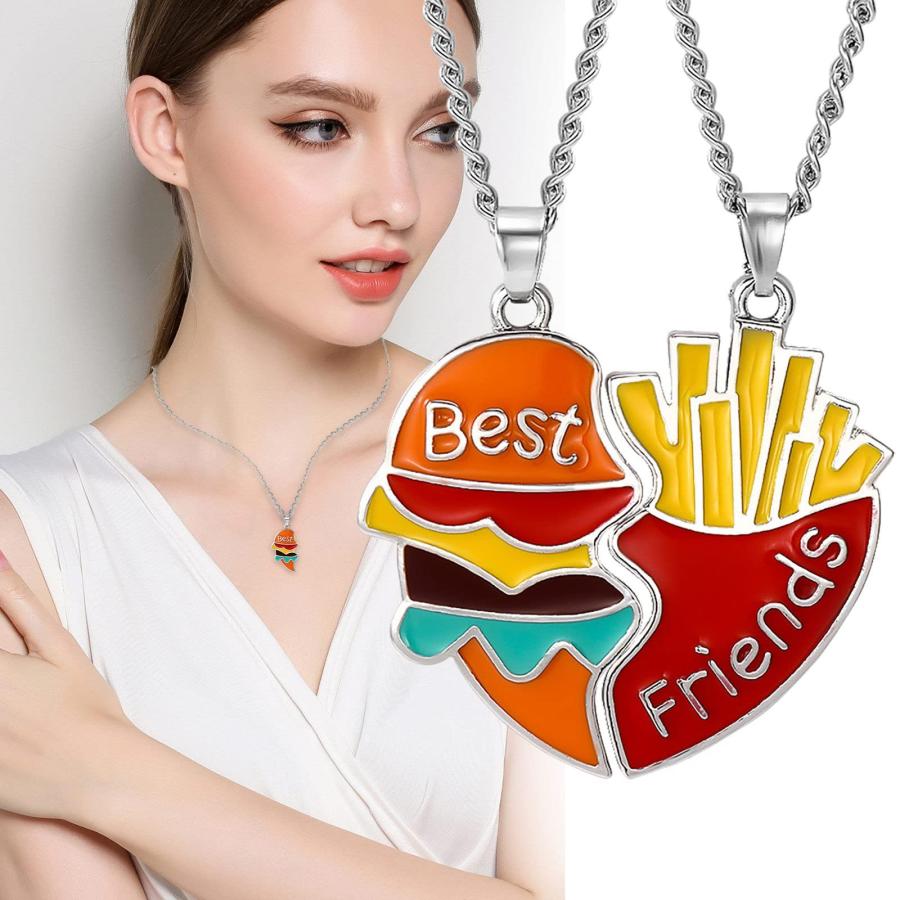 【並行輸入品】ERFV Be st Friend Necklaces For 2 Girls/Couple BFF Necklaces Fri_9