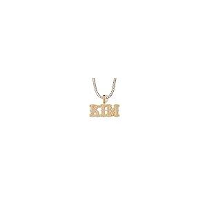 並行輸入品】ヒップホップ イニシャル文字ネックレス ハンドメイド 14K
