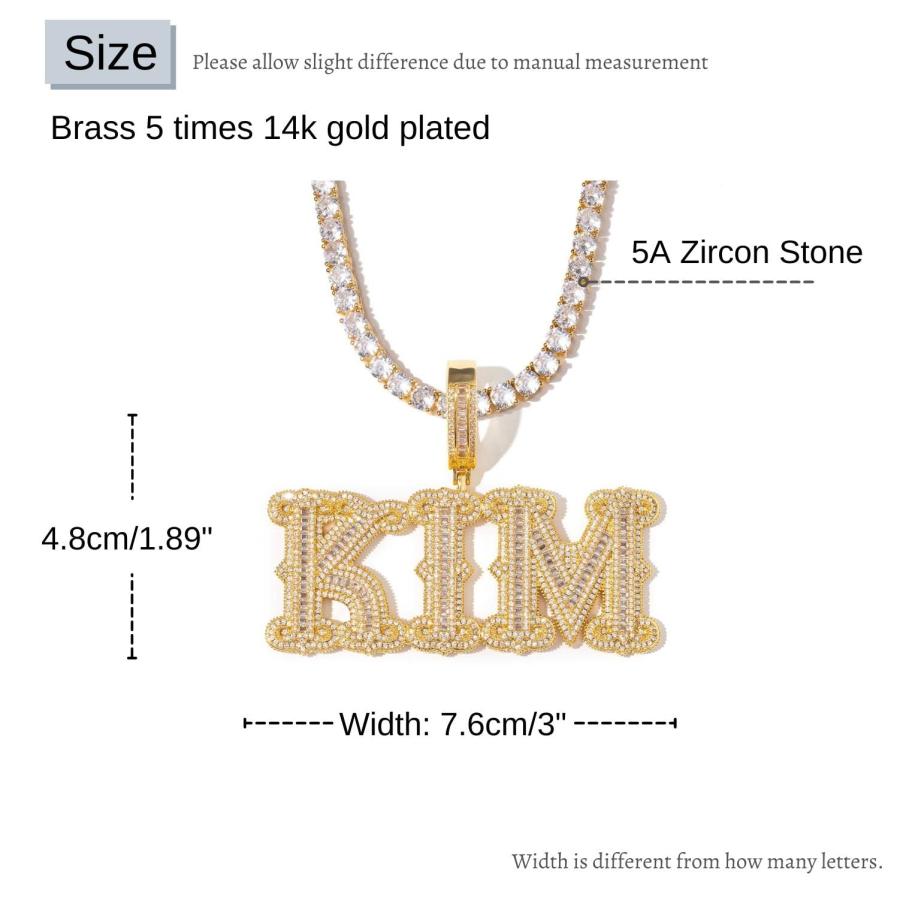 名入れ✨ガール キラキラ ヒップホップ イニシャル ネックレス ピンク メンズ 名入れ✨ガール キラキラ ヒップホップ イニシャル ネックレス