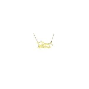 【並行輸入品】FENCCI 10K/14K/18K ソリッドゴールド 名前入りネックレス レディース イエロー/ホワイト/ローズゴールド カスタの画像