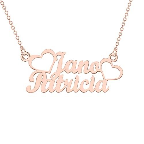 【並行輸入品】FENCCI 10K/14K/18K ソリッドゴールド 名前入りネックレス レディース イエロー/ホワイト/ローズゴールド カスタの画像