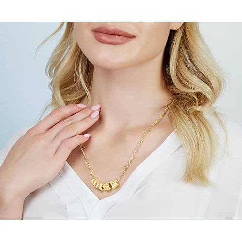 【並行輸入品】Pera Jewelry 14K Gold Plated Initials Necklaces， Alphabet Pendan_7