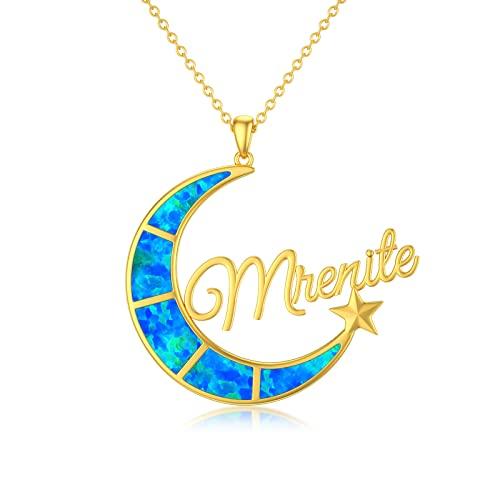 【並行輸入品】MRENITE 10K 14K 18k ソリッドイエローゴールド/ホワイトゴールド/ローズゴールド 名前入りネックレス   上品なの画像