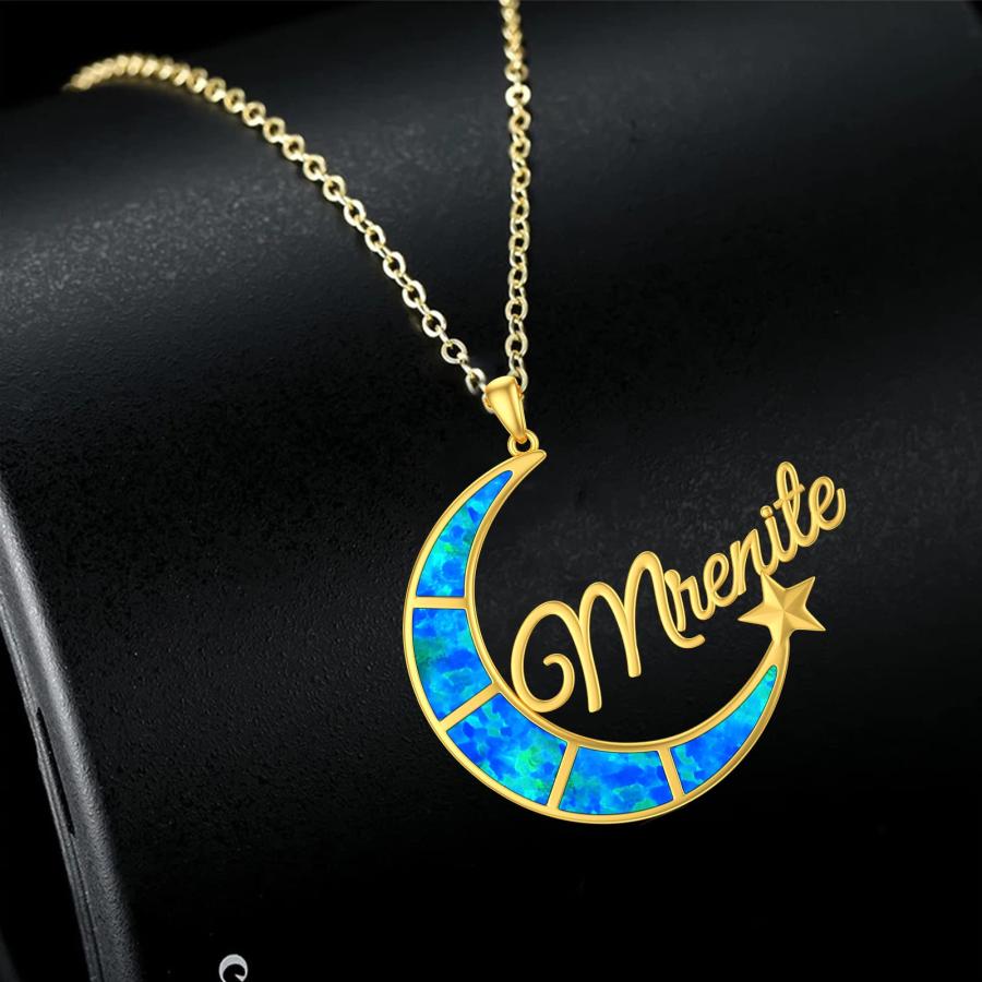 【並行輸入品】MRENITE 10K 14K 18k ソリッドイエローゴールド/ホワイトゴールド/ローズゴールド 名前入りネックレス   上品なの画像