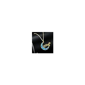 【並行輸入品】MRENITE 10K 14K 18k ソリッドイエローゴールド/ホワイトゴールド/ローズゴールド 名前入りネックレス   上品なの画像