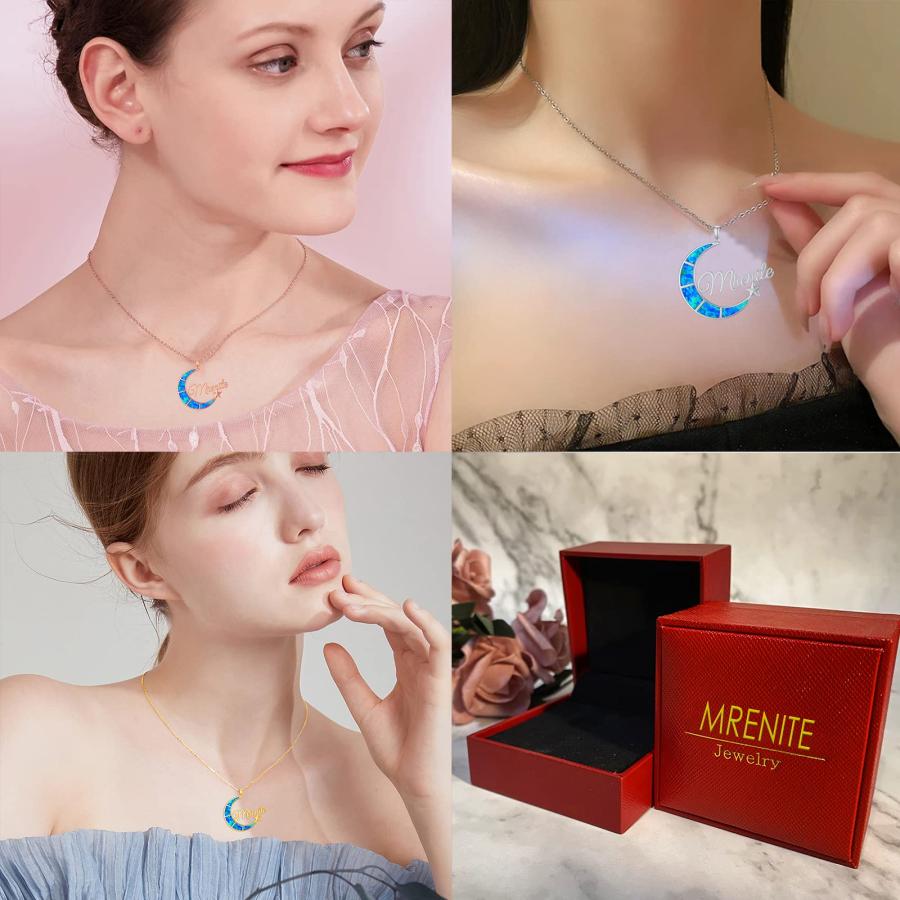 【並行輸入品】MRENITE 10K 14K 18k ソリッドイエローゴールド/ホワイトゴールド/ローズゴールド 名前入りネックレス   上品なの画像