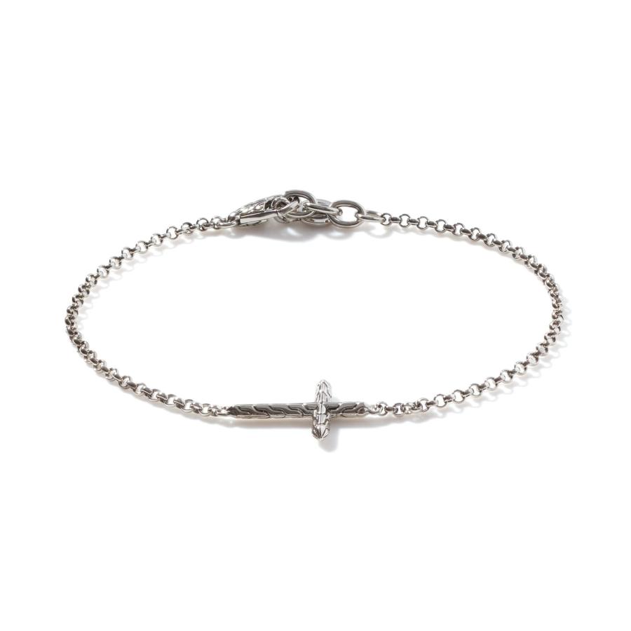 【並行輸入品】John Hardy Classic Chain Silver 2mm Mini Rolo Chain Cross Bracelの画像