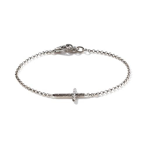 【並行輸入品】John Hardy Classic Chain Silver 2mm Mini Rolo Chain Cross Bracelの画像