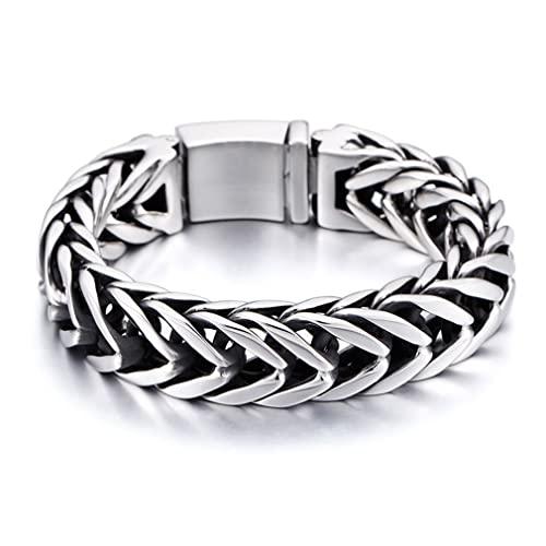 【並行輸入品】Sunrise100 Trendy V Double Layer Thick Titanium Steel Men's Brac_7