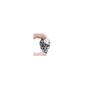 【並行輸入品】NAWPHEKI 2 Pack 3D Skull Emblems Strong Adhesive Metal USA Flagの画像