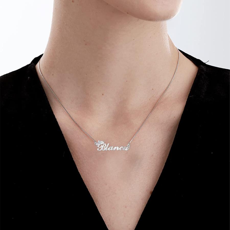 【並行輸入品】CTIEIP 10K 14K 18K ソリッドゴールド ネームネックレス 女性用 パーソナライズドゴールドネームネックレス 女性用_3
