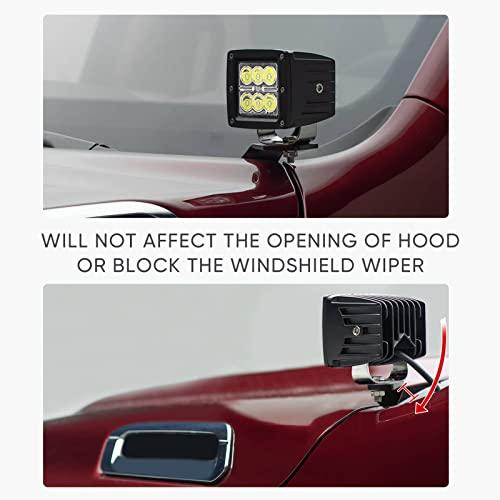 【並行輸入品】WeiSen Hood Hinge LED Ditch Light Mounting Brackets Compatible wの画像
