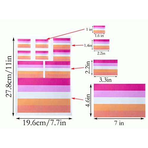 【並行輸入品】HSQCEZ 3 Pack(27Pcs) Sunset Lesbian Rainbow Flag Decal  Tacticalの画像
